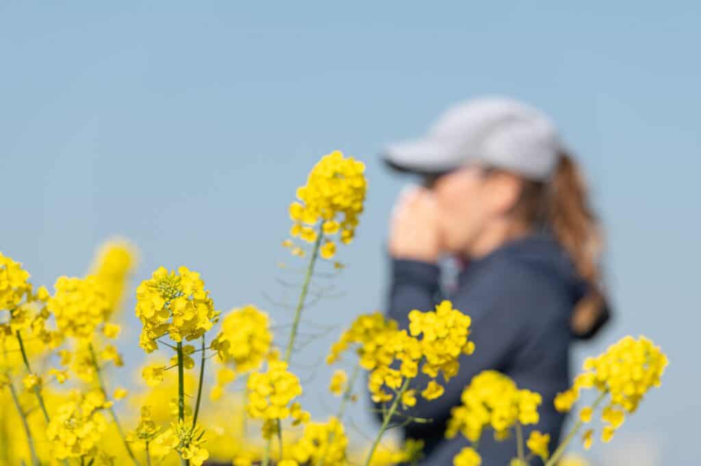 Woman,Suffering,From,Pollen,Allergy,While,Training,Outdoors