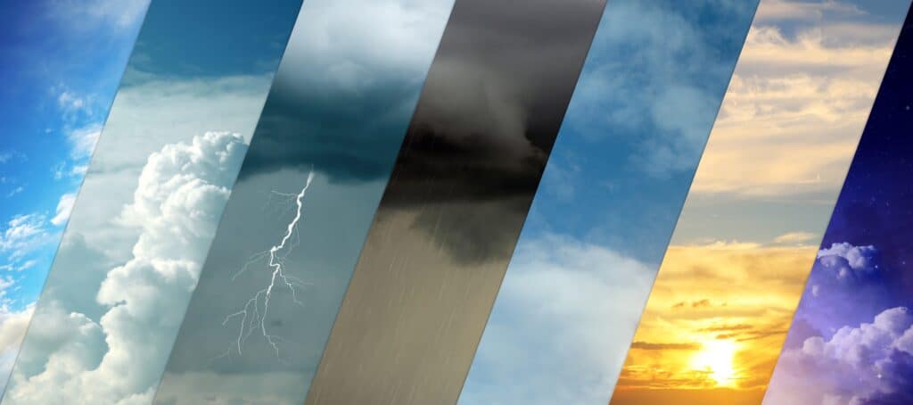 Forecast,Concept.,Collage,Of,Photos,With,Different,Weather,Conditions